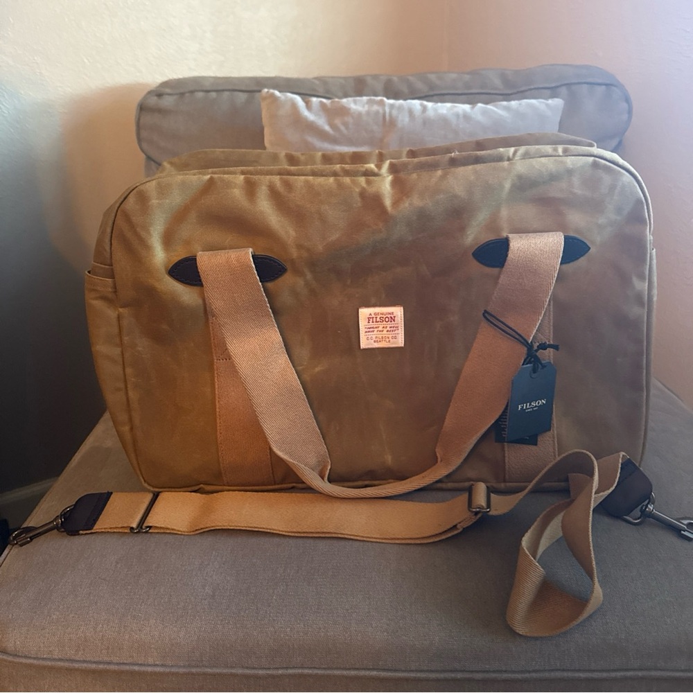 Filson Medium Tin Cloth Duffle Bag Color: Dark Tan (Please See Description)